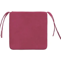 vidaXL Sædepuder 4 pcs Vinrød 40 x 40 x 3 cm Fløjl