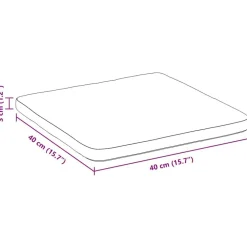 vidaXL Sædepuder 4 pcs Vinrød 40 x 40 x 3 cm Fløjl