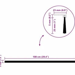 vidaXL Selvklæbende dørbørstetætninger 2 pcs Sølv 100 cm