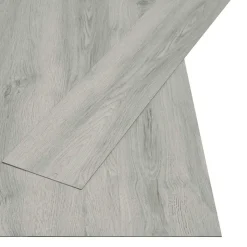 vidaXL Selvklæbende Gulvplank Natur 32 pcs Lysegrå 4,46 m² PVC