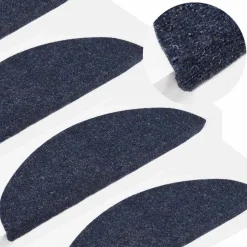vidaXL selvklæbende trappemåtter 15 stk. 56x17x3 cm blå