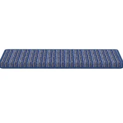 vidaXL Selvklæbende Trappemåtter Stribet 15 pcs Blå 65 x 21 x 4 cm