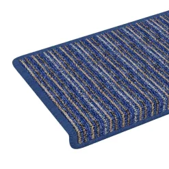 vidaXL Selvklæbende Trappemåtter Stribet 15 pcs Blå 65 x 21 x 4 cm