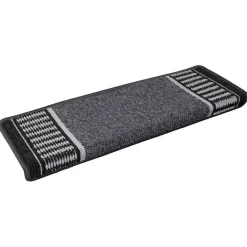 vidaXL Selvklæbende Trappemåtter 15 pcs Antracit 65 x 21 x 4 cm