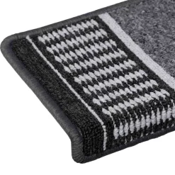 vidaXL Selvklæbende Trappemåtter 15 pcs Antracit 65 x 21 x 4 cm