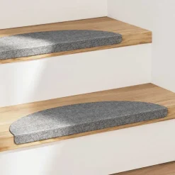 vidaXL selvklæbende trappemåtter 15 stk. 56x17x3 cm grå