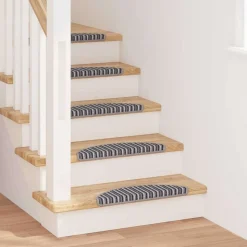 vidaXL Selvklæbende Trappemåtter 15 pcs Grå 56 x 17 x 3 cm