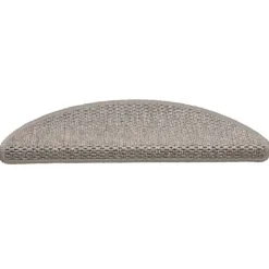 vidaXL selvklæbende trappemåtter 15 stk. 56x17x3 cm sisal-look sølv