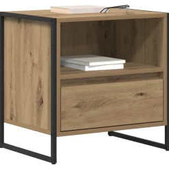 vidaXL Sengebord Artisan eg 50 x 39,5 x 50 cm Konstrueret træ