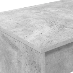 vidaXL Sengebord Beton Grå 100 x 45 x 75 cm Konstrueret træ