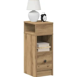 vidaXL sengebord med skuffe 25x31x66 cm kunsteg
