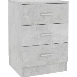 vidaXL sengebord 38x35x56 cm konstrueret træ betongrå