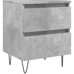 vidaXL sengebord 40x35x50 cm konstrueret træ betongrå