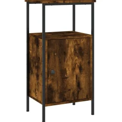 vidaXL sengebord 41x31x80 cm konstrueret træ røget egetræsfarve
