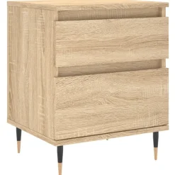 vidaXL sengebord 40x35x50 cm konstrueret træ sonoma-eg