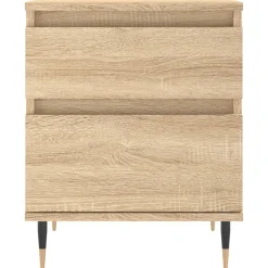 vidaXL sengebord 40x35x50 cm konstrueret træ sonoma-eg