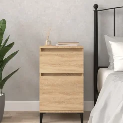 vidaXL sengebord 40x35x70 cm sonoma-eg