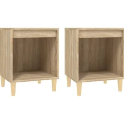 vidaXL sengeborde 2 stk. 40x35x50 cm sonoma-eg