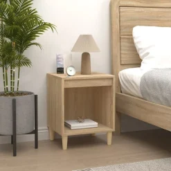 vidaXL sengeborde 2 stk. 40x35x50 cm sonoma-eg