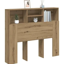 vidaXL sengegavl med opbevaring 120x19x103,5cm konstrueret træ kunsteg
