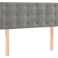 vidaXL sengegavl 80x5x78/88 cm fløjl lysegrå