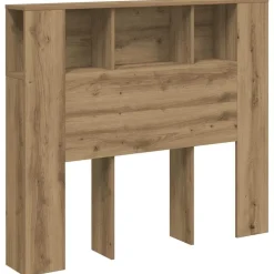 vidaXL sengegavl 120x19x104,5 cm konstrueret træ kunsteg