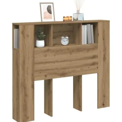 vidaXL sengegavl 120x19x104,5 cm konstrueret træ kunsteg