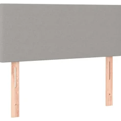 vidaXL sengegavl 80x5x78/88 cm stof lysegrå