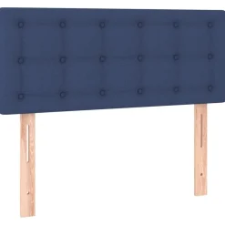 vidaXL sengegavl 80x5x78/88 cm stof blå