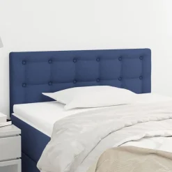 vidaXL sengegavl 80x5x78/88 cm stof blå