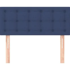 vidaXL sengegavl 80x5x78/88 cm stof blå
