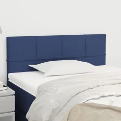 vidaXL sengegavl 80x5x78/88 cm stof blå