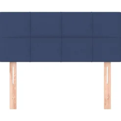 vidaXL sengegavl 80x5x78/88 cm stof blå