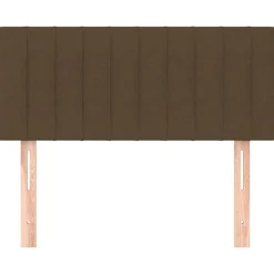 vidaXL sengegavl 80x5x78/88 cm stof mørkebrun