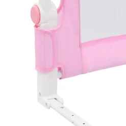 vidaXL sengegelænder til barneseng 120 x 42 cm polyester pink