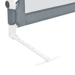 vidaXL sengegelænder til barneseng 102 x 42 cm polyester grå