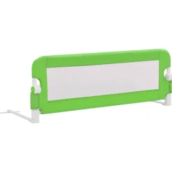 vidaXL sengegelænder til barneseng 120 x 42 cm polyester grøn