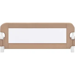 vidaXL sengegelænder til barneseng 102 x 42 cm polyester gråbrun