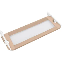 vidaXL sengegelænder til barneseng 102 x 42 cm polyester gråbrun