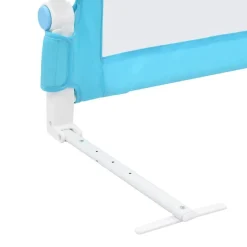 vidaXL sengegelænder til barneseng 120 x 42 cm polyester blå