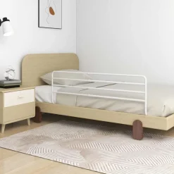 vidaXL sengehest til børneseng (76-137)x55 cm jern hvid