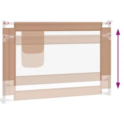 vidaXL sengehest 100x25 cm stof gråbrun