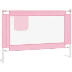 vidaXL sengehest 100x25 cm stof lyserød