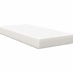 vidaXL Sengemadras med madras Creme 80 x 200 cm Stof