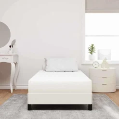 vidaXL Sengemadras med madras Creme 80 x 200 cm Stof