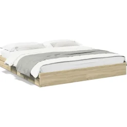 vidaXL sengeramme med skuffer 180x200 cm konstrueret træ sonoma-eg