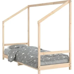 vidaXL sengeramme til juniorseng 80x200 cm massivt fyrretræ
