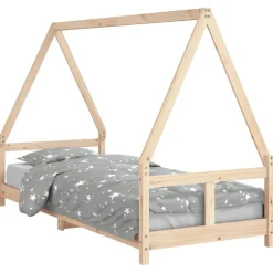 vidaXL sengeramme til juniorseng 80x200 cm massivt fyrretræ