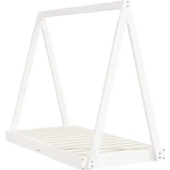 vidaXL sengeramme til juniorseng 70x140 cm massivt fyrretræ hvid