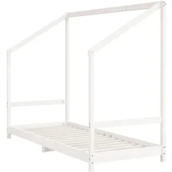 vidaXL sengeramme til juniorseng 80x200 cm massivt fyrretræ hvid